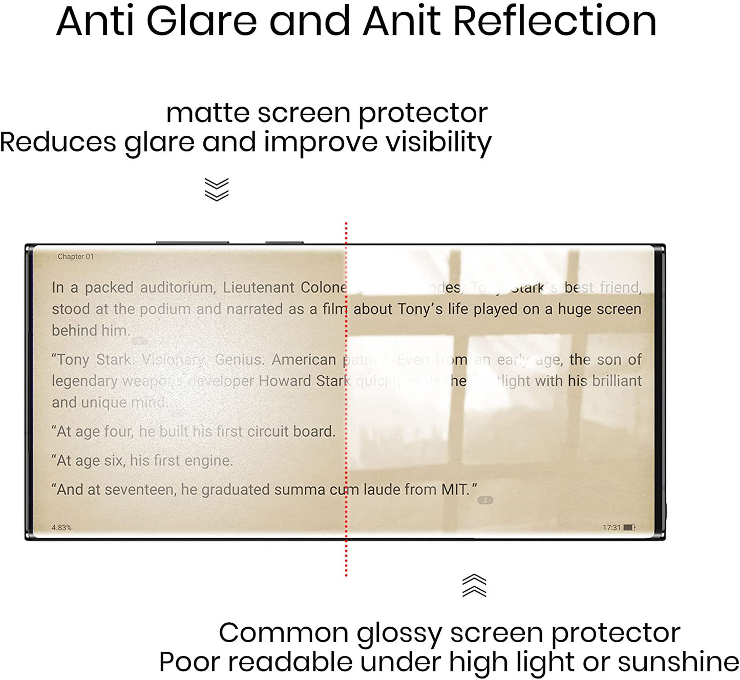 Matte Screen Protector TPU Film Anti-Glare Anti-Fingerprint Case Friendly - ONZ34
