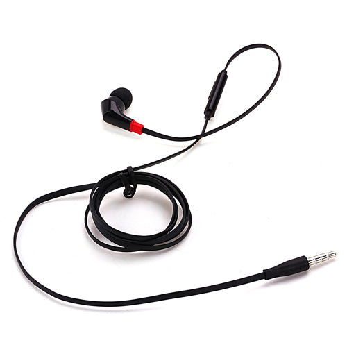 Mono Headset Earphone w Mic Wired Earbud 3.5mm Single Headphone Hands-free