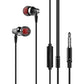 Wired Earphones Hi-Fi Sound Headphones Handsfree Mic Headset Metal Earbuds - ONK46