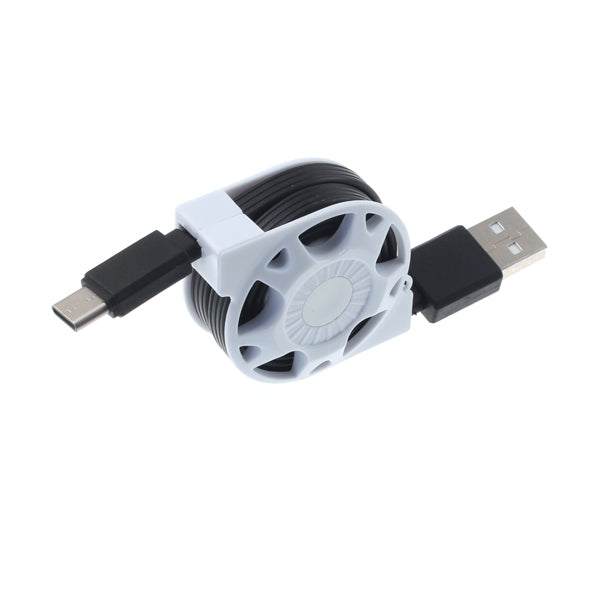 USB Cable Retractable Type-C Charger Power Cord