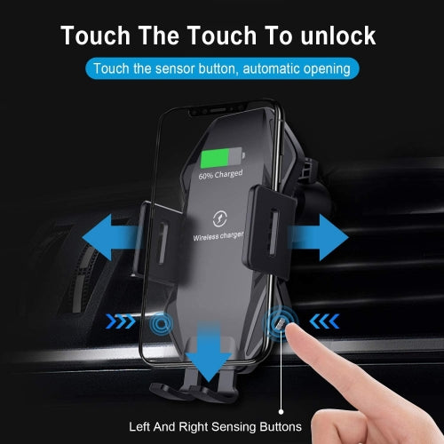 Car Wireless Charger Mount Dashboard Air Vent Holder Fast Charge Auto Sensor Dock - ONA75