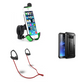 Heavy Duty Bicycle Holder + Sports Wireless Headset + Shock Resistant Rugged Holster Cover