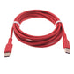 Red 6ft Long PD Cable USB-C to Type-C Fast Charger Cord Power Wire 1422-1