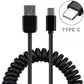 USB Cable Coiled Type-C Charger Cord USB-C