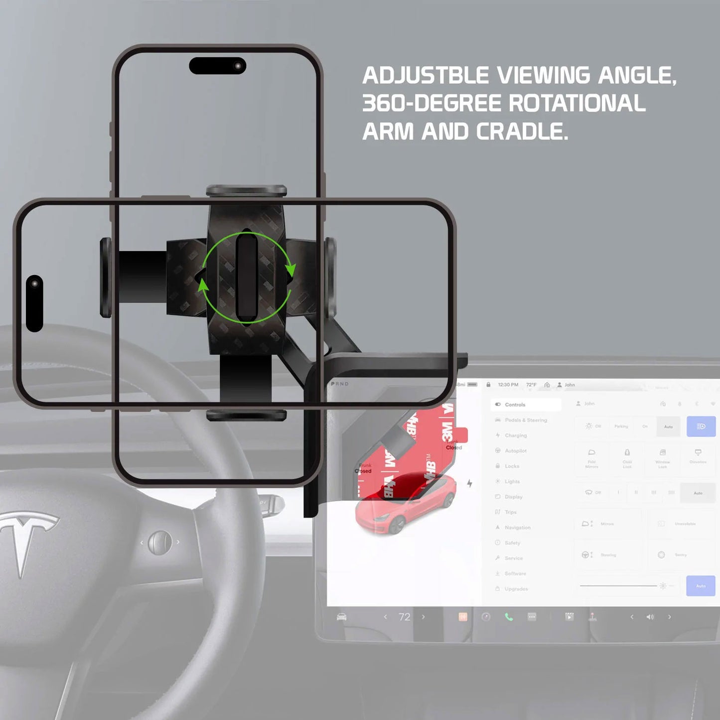 Car Mount for Tesla Model 3 and Y Only Display Phone Holder Strong Grip Dock - ONY48