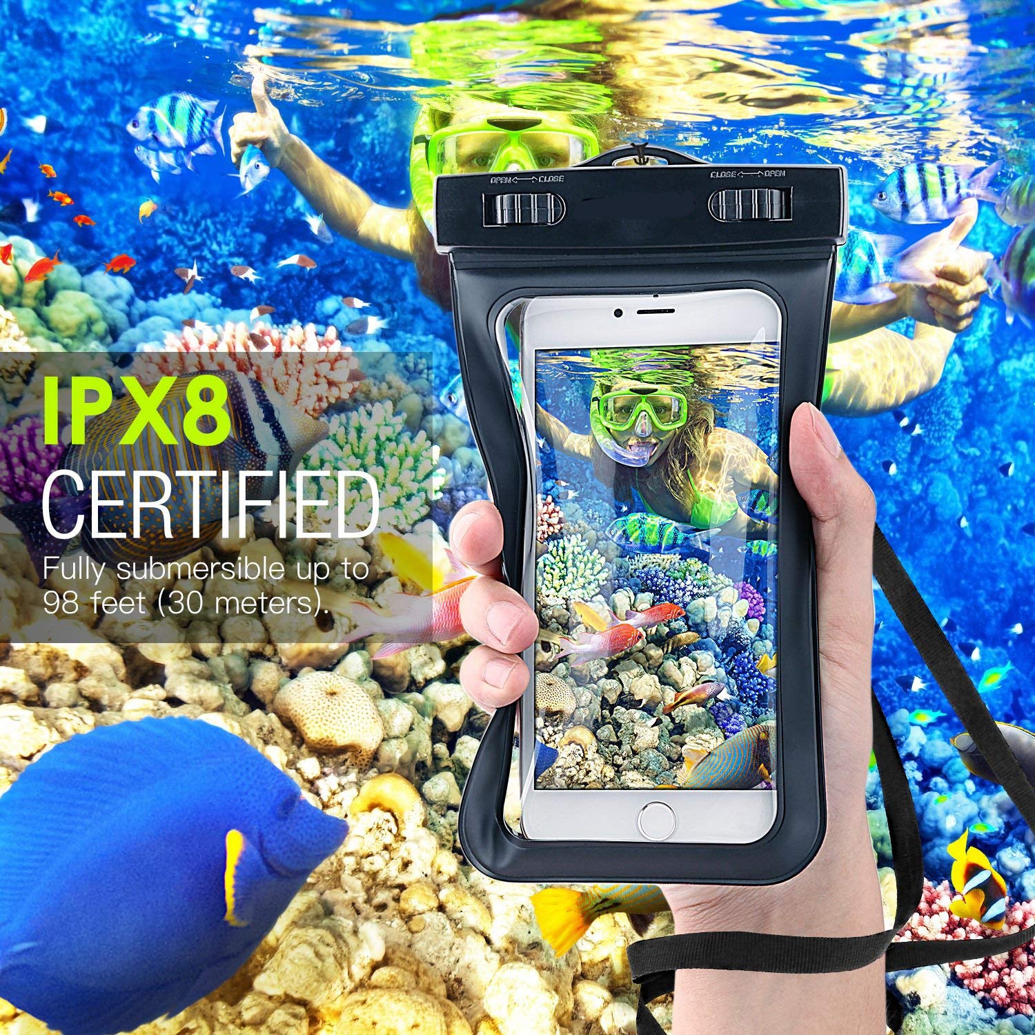 Underwater Waterproof Case for TCL A30 (A3) - Bag Floating Cover Touch Screen Ipx8 Compatible with TCL A30 (a3), Black
