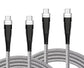 6ft and 10ft Long PD USB-C Cables Fast Charge TYPE-C to TYPE-C Cord Power Wire USB-C to USB-C Data Sync - ONY67