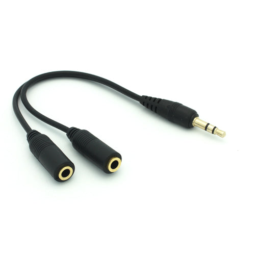 Headphones Splitter 3.5mm Earphone Adapter Dual Headset Port Audio Jack Adaptor