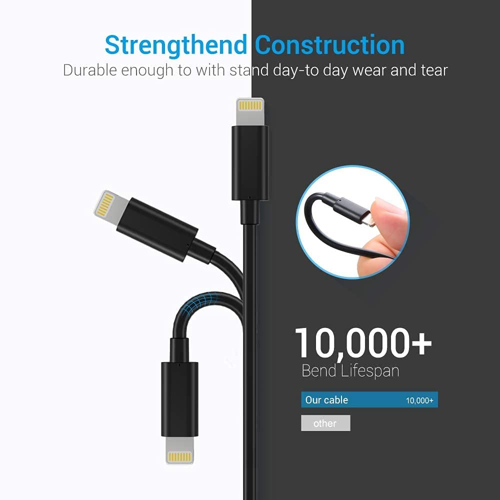 6ft and 10ft Long USB Cables Fast Charge Power Cord Wire Data Sync - ONY60