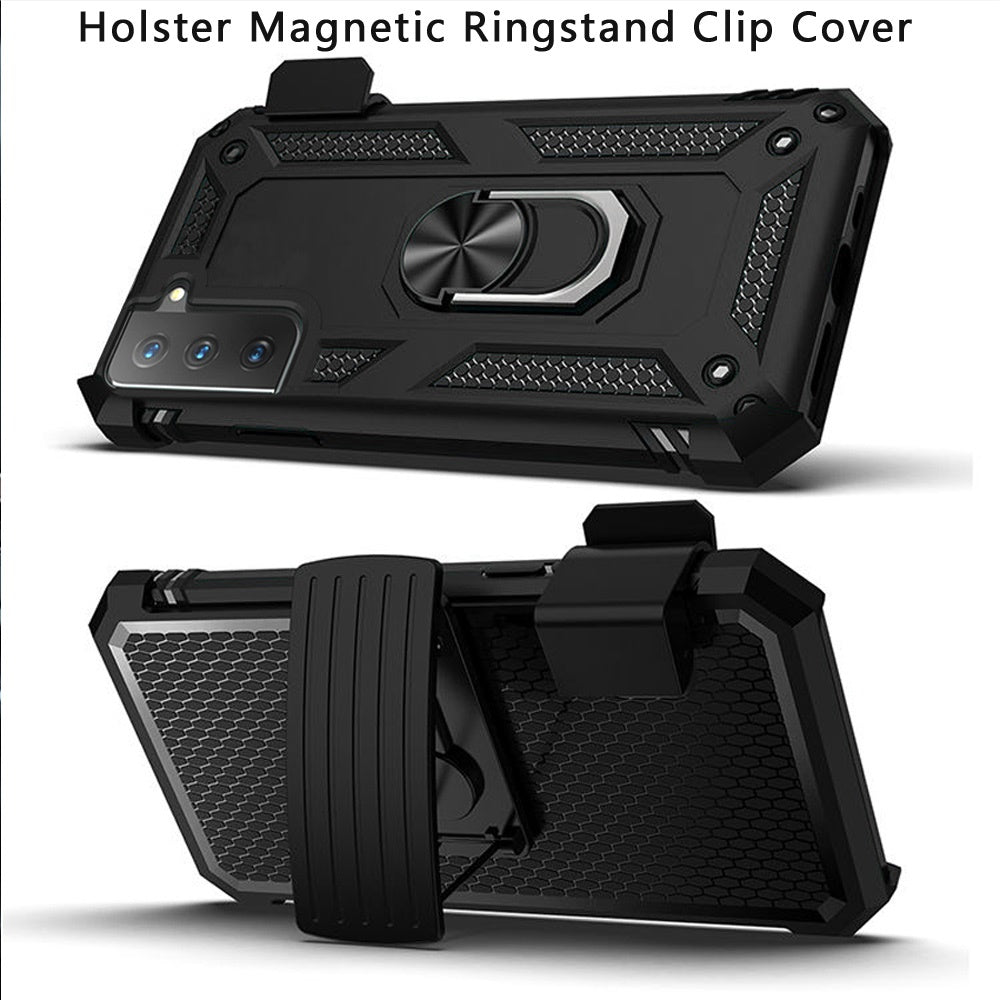 Case Belt Clip Holster Swivel Metal Ring Cover Kickstand Armor - ONZ66