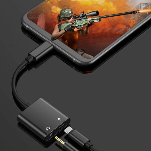 USB-C Headphone Adapter Earphone 3.5mm Jack Charger Port Splitter Mic Support