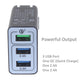 Home Charger 34W 6.8Amp 3-Port USB One Fast Port Travel