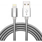 Metal USB Cable 3ft Charger Cord Power Wire Sync