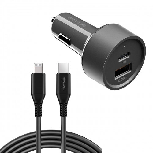 Quick Car Charger 36W PD Cable USB-C Port Power Adapter - ONE22